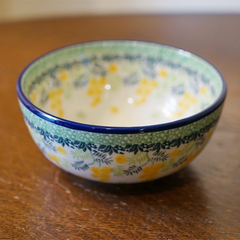ツェラミカ アルティスティチナ フリーボウル 14cm No.3265X ミモザ柄 ポーランド食器