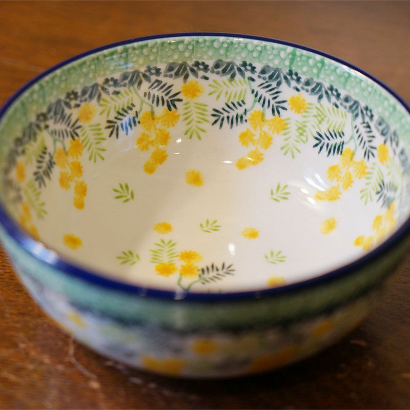 ツェラミカ アルティスティチナ フリーボウル 14cm No.3265X ミモザ柄 ポーランド食器