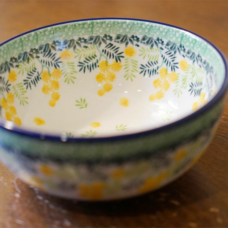 ツェラミカ アルティスティチナ フリーボウル 14cm No.3265X ミモザ柄 ポーランド食器