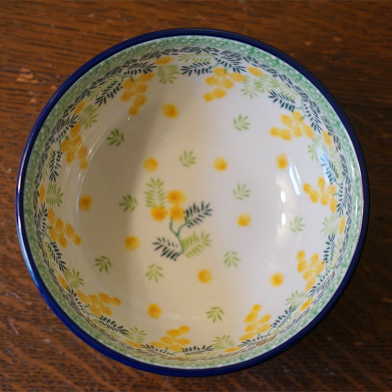 ツェラミカ アルティスティチナ フリーボウル 14cm No.3265X ミモザ柄 ポーランド食器