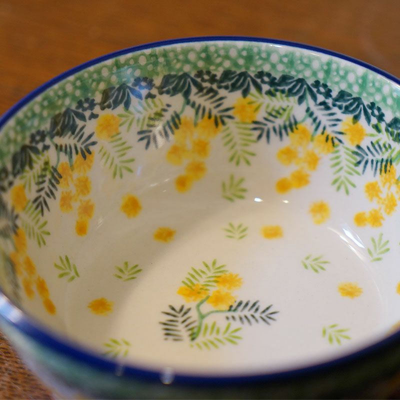 ツェラミカ アルティスティチナ サラダボウルミニ 12cm No.3265X ミモザ柄 ポーランド食器