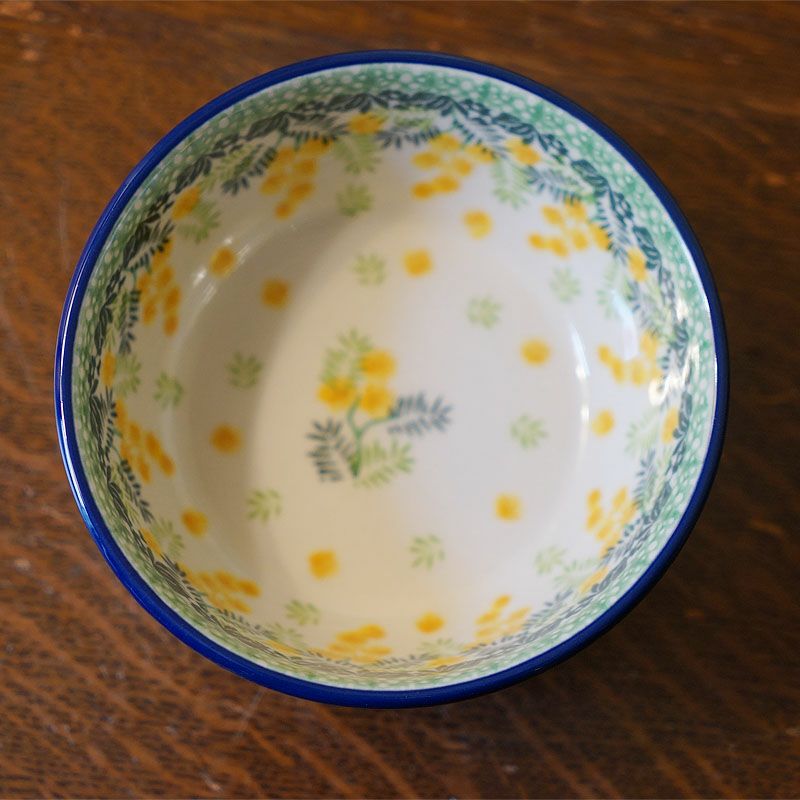 ツェラミカ アルティスティチナ サラダボウルミニ 12cm No.3265X ミモザ柄 ポーランド食器