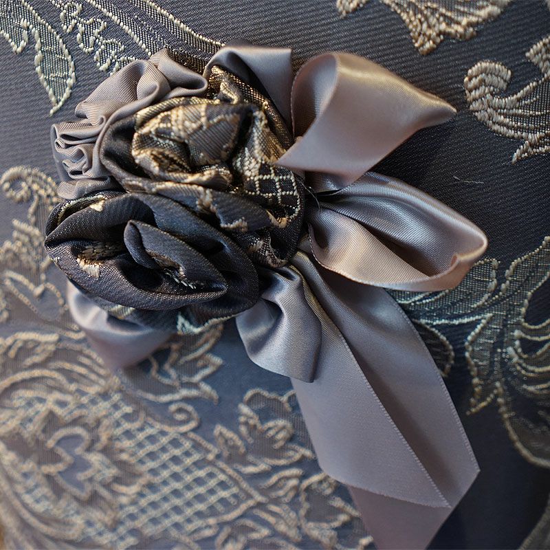 アクアフラワー Aqua flower クラシックグレー ダストボックス ゴミ箱 スクエア小物入れ リボン ゴミ箱 おしゃれ 