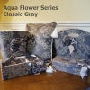 アクアフラワー Aqua flower クラシックグレー ダストボックス ゴミ箱 スクエア小物入れ リボン ゴミ箱 おしゃれ 