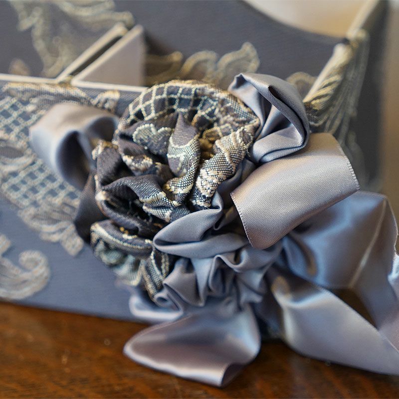 アクアフラワー Aqua flower クラシックグレー リモコンラック 収納ボックス リボン リモコンラック おしゃれ