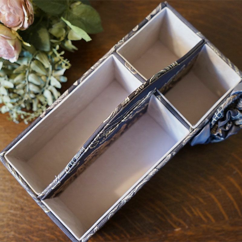 アクアフラワー Aqua flower クラシックグレー リモコンラック 収納ボックス リボン リモコンラック おしゃれ