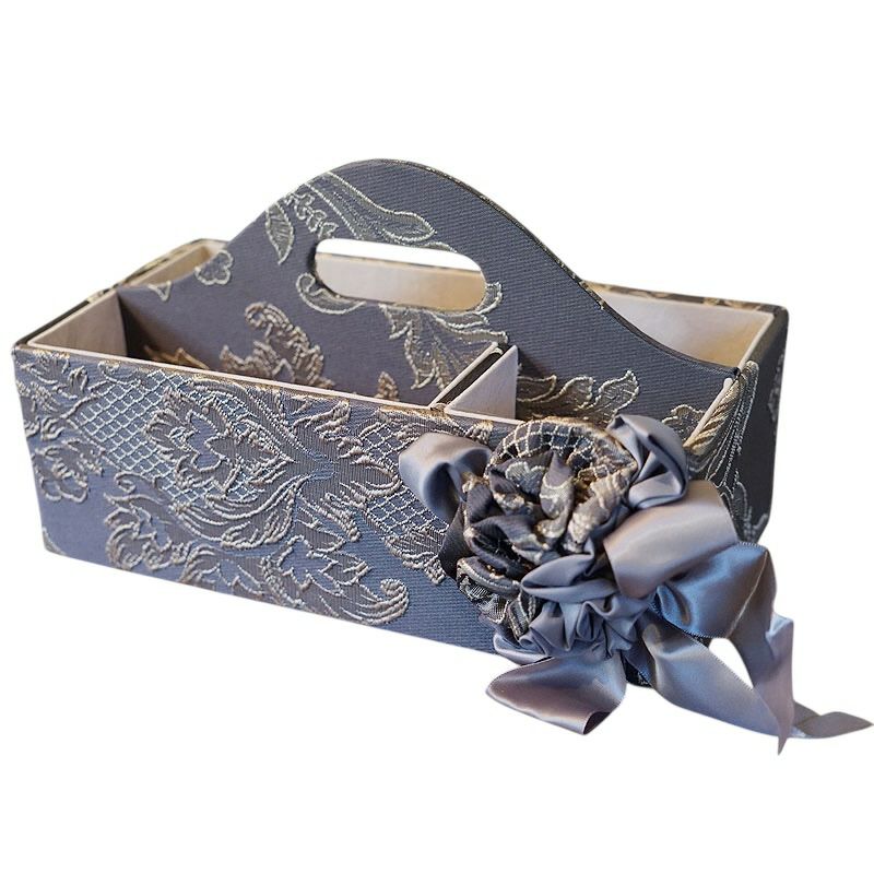 アクアフラワー Aqua flower クラシックグレー リモコンラック 収納ボックス リボン リモコンラック おしゃれ