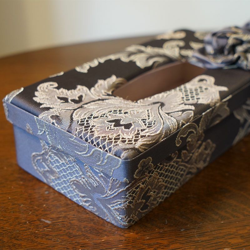 アクアフラワー Aqua flower クラシックグレー ティッシュボックス ティッシュケース リボンティッシュケース おしゃれ