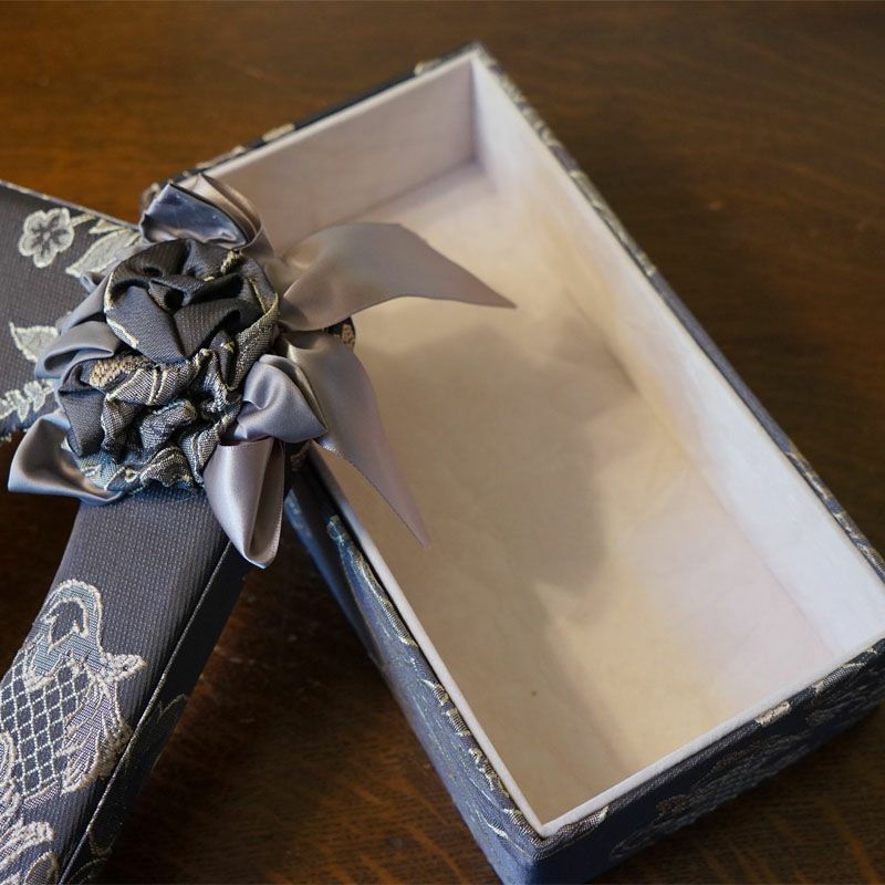 アクアフラワー Aqua flower クラシックグレー ティッシュボックス ティッシュケース リボンティッシュケース おしゃれ