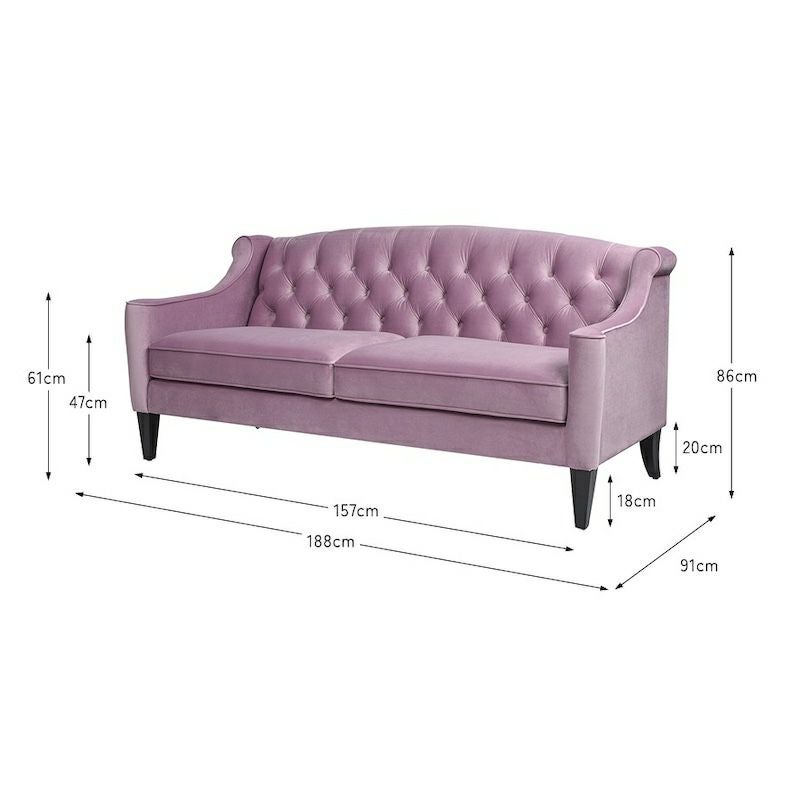 ジェニファーテイラー ソファ 3人掛け ソファー ベロア ラベンダー KEN 952 Jennifer Taylor アメリカ家具 ソファ ファブリック 布張り おしゃれソファ