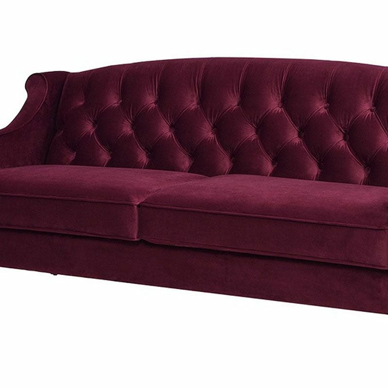 ジェニファーテイラー ソファ 3人掛け ソファー ベロア バーガンディ KEN 884 Jennifer Taylor アメリカ家具 ソファ ファブリック 布張り おしゃれソファ