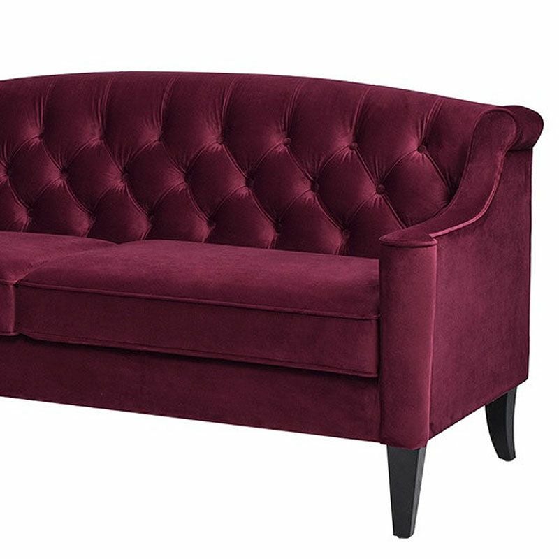 ジェニファーテイラー ソファ 3人掛け ソファー ベロア バーガンディ KEN 884 Jennifer Taylor アメリカ家具 ソファ ファブリック 布張り おしゃれソファ