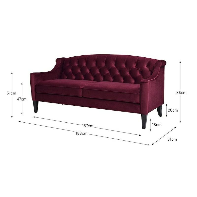 ジェニファーテイラー ソファ 3人掛け ソファー ベロア バーガンディ KEN 884 Jennifer Taylor アメリカ家具 ソファ ファブリック 布張り おしゃれソファ