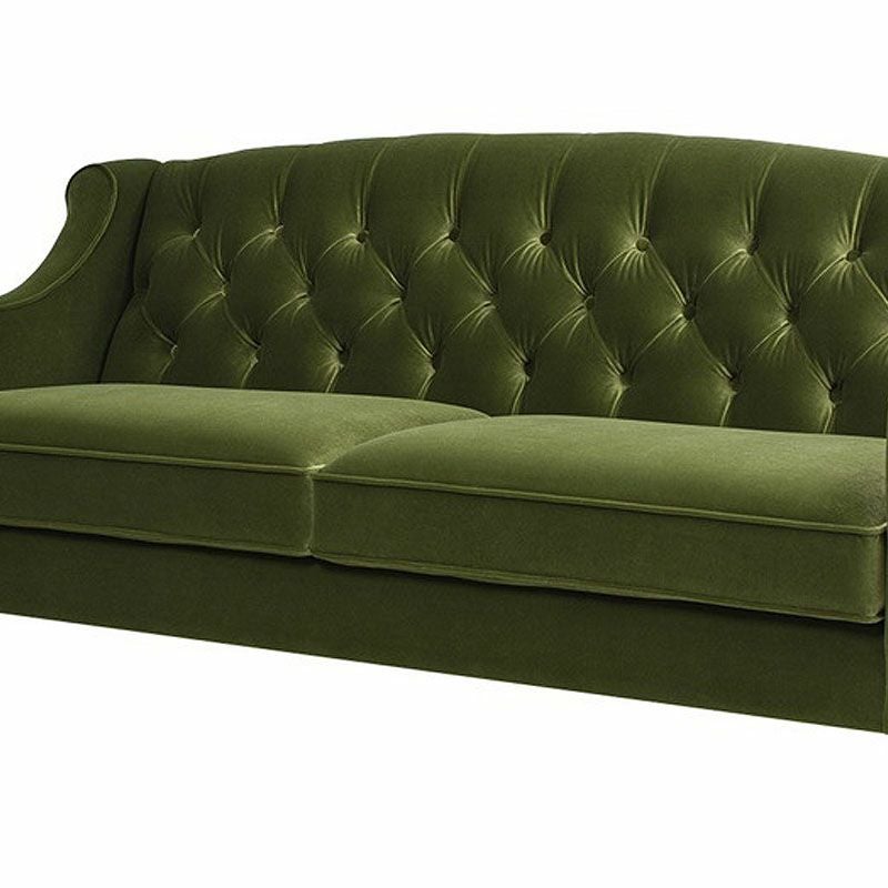 ジェニファーテイラー ソファ 3人掛け ソファー ベロア オリーブグリーン KEN V036 Jennifer Taylor アメリカ家具 ソファ ファブリック 布張り
