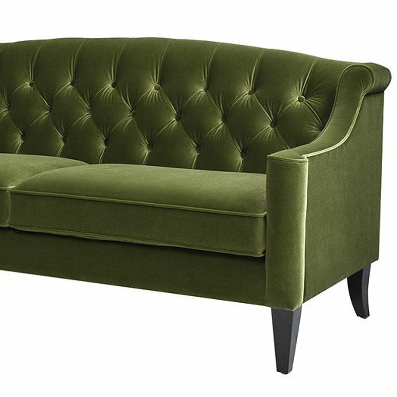 ジェニファーテイラー ソファ 3人掛け ソファー ベロア オリーブグリーン KEN V036 Jennifer Taylor アメリカ家具 ソファ ファブリック 布張り