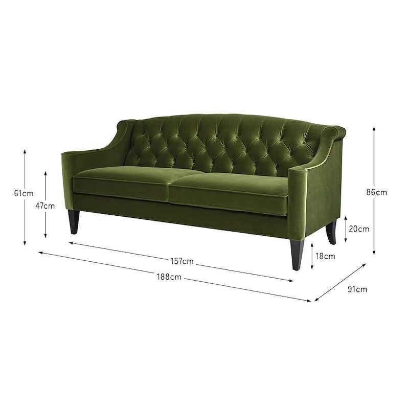 ジェニファーテイラー ソファ 3人掛け ソファー ベロア オリーブグリーン KEN V036 Jennifer Taylor アメリカ家具 ソファ ファブリック 布張り