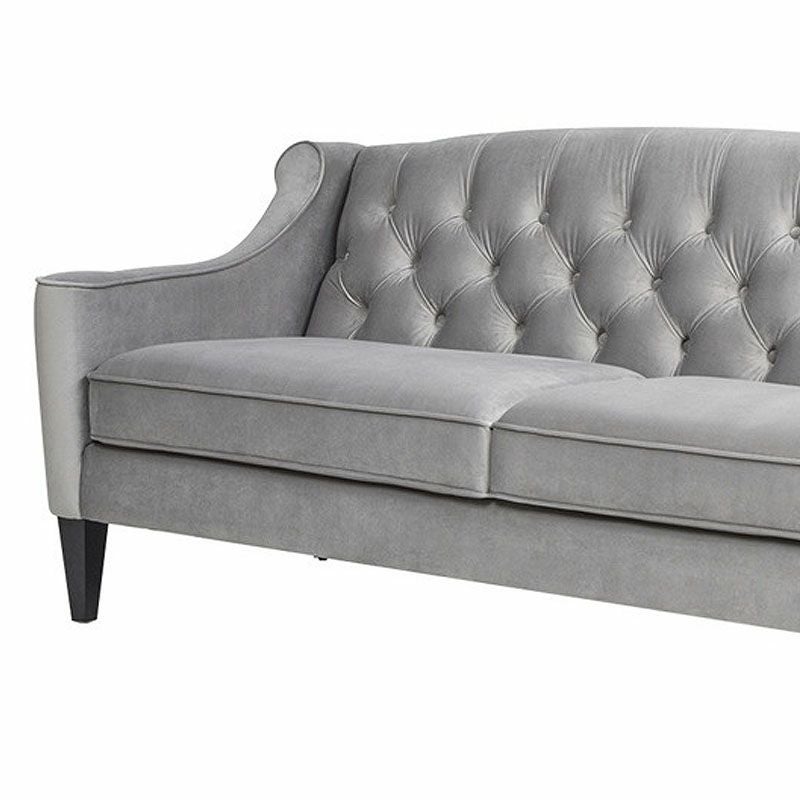 ジェニファーテイラー ソファ 3人掛け ソファー ベロア グレー KEN 865 Jennifer Taylor アメリカ家具 ソファ ファブリック 布張り