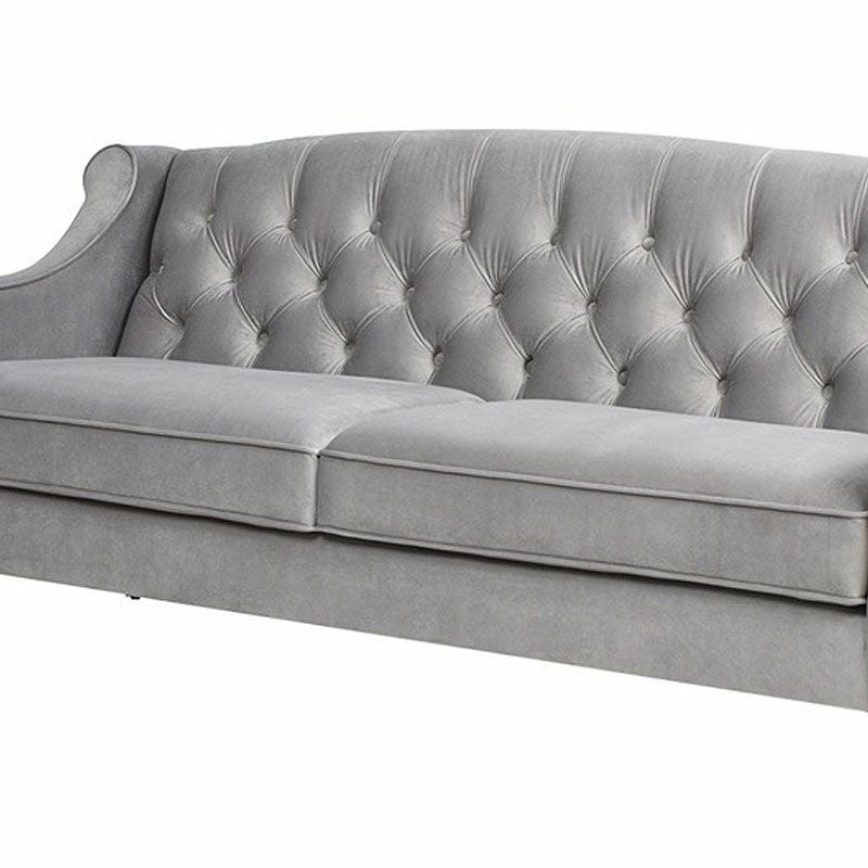 ジェニファーテイラー ソファ 3人掛け ソファー ベロア グレー KEN 865 Jennifer Taylor アメリカ家具 ソファ ファブリック 布張り