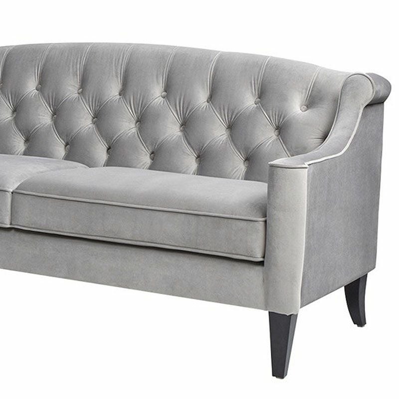 ジェニファーテイラー ソファ 3人掛け ソファー ベロア グレー KEN 865 Jennifer Taylor アメリカ家具 ソファ ファブリック 布張り