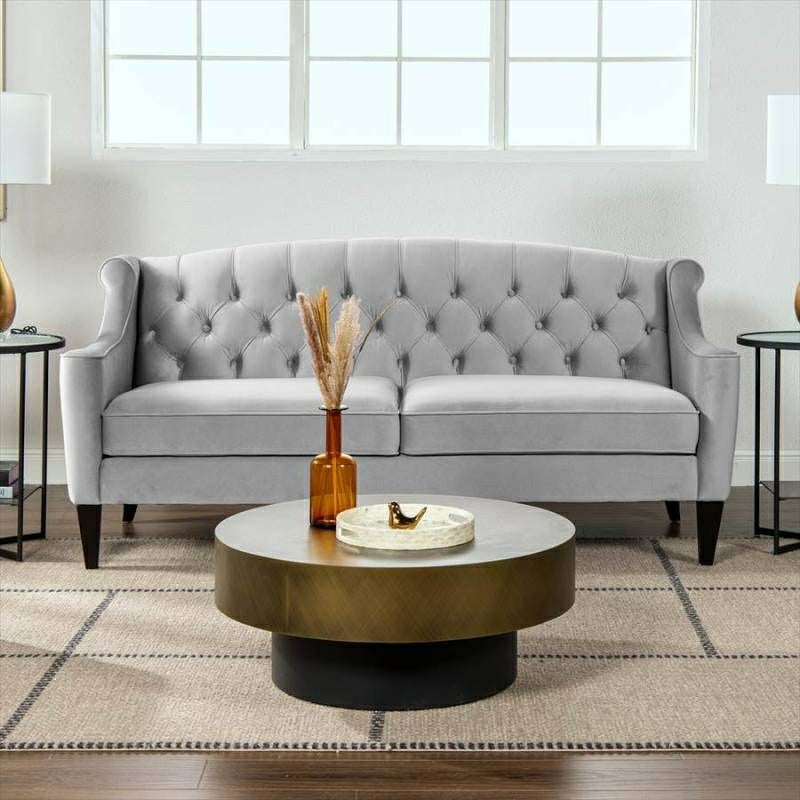 ジェニファーテイラー ソファ 3人掛け ソファー ベロア グレー KEN 865 Jennifer Taylor アメリカ家具 ソファ ファブリック 布張り