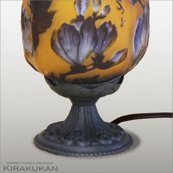 輸入照明 ガレコレクション １灯テーブルランプ ダークブロンズ仕上げ Magnolia マグノリア 中間スイッチ LED使用可