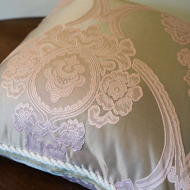 アクアフラワー Aqua flower オペラピンク クッションカバー 45×45cm おしゃれ タッセル付 ジェニファーテイラー調