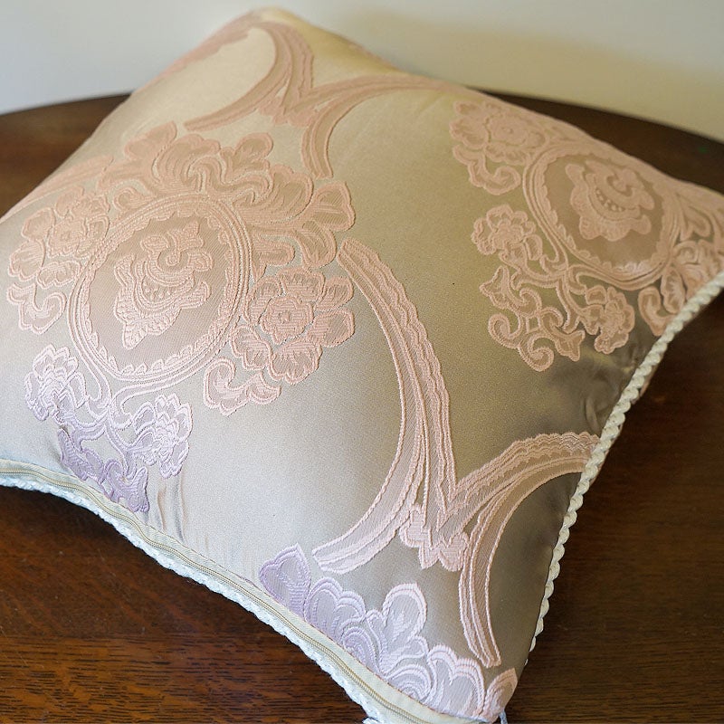 アクアフラワー Aqua flower オペラピンク クッションカバー 45×45cm おしゃれ タッセル付 ジェニファーテイラー調