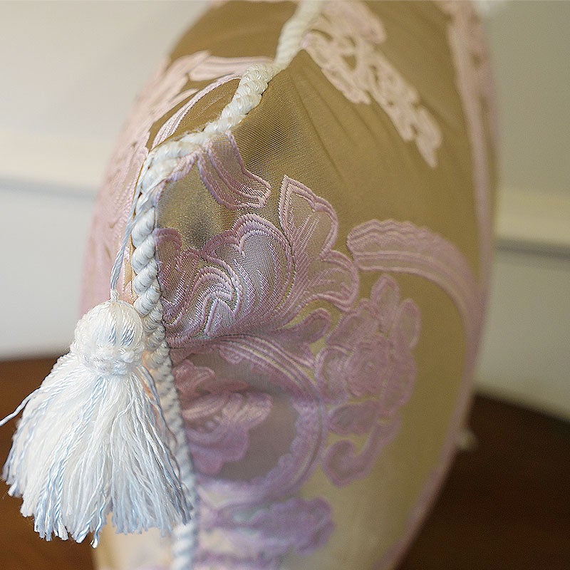 アクアフラワー Aqua flower オペラピンク クッションカバー 45×45cm おしゃれ タッセル付 ジェニファーテイラー調