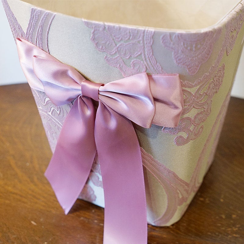 アクアフラワー Aqua flower オペラピンク ダストボックス ゴミ箱 おしゃれ ダストBOX リボン