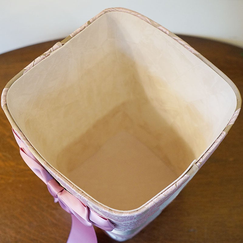 アクアフラワー Aqua flower オペラピンク ダストボックス ゴミ箱 おしゃれ ダストBOX リボン