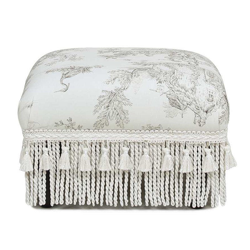 ジェニファーテイラー フットスツール トワルドジュイ柄 Toile de Jouy スツール おしゃれ スツール フランス雑貨