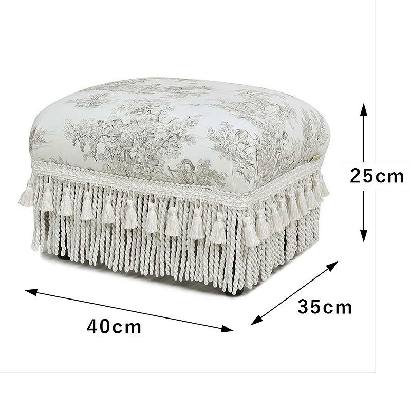 ジェニファーテイラー フットスツール トワルドジュイ柄 Toile de Jouy スツール おしゃれ スツール フランス雑貨