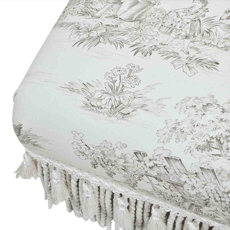 ジェニファーテイラー フットスツール トワルドジュイ柄 Toile de Jouy スツール おしゃれ スツール フランス雑貨