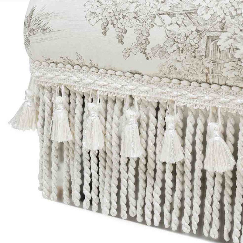 ジェニファーテイラー フットスツール トワルドジュイ柄 Toile de Jouy スツール おしゃれ スツール フランス雑貨