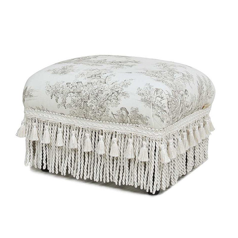 ジェニファーテイラー フットスツール トワルドジュイ柄 Toile de Jouy スツール おしゃれ スツール フランス雑貨