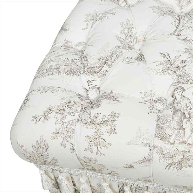 ジェニファーテイラー スツール 収納付き 四角 トワルドジュイ柄 Toile de Jouy スツール おしゃれ スツール フランス雑貨