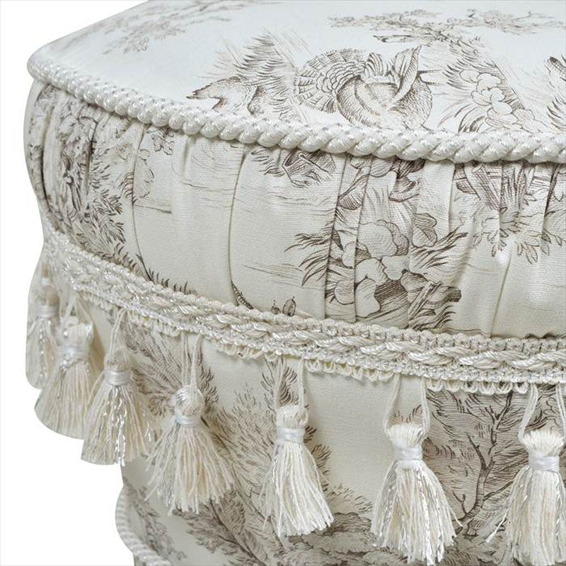 ジェニファーテイラー スツール ラウンド 丸 トワルドジュイ柄 Toile de Jouy スツール おしゃれ スツール フランス雑貨