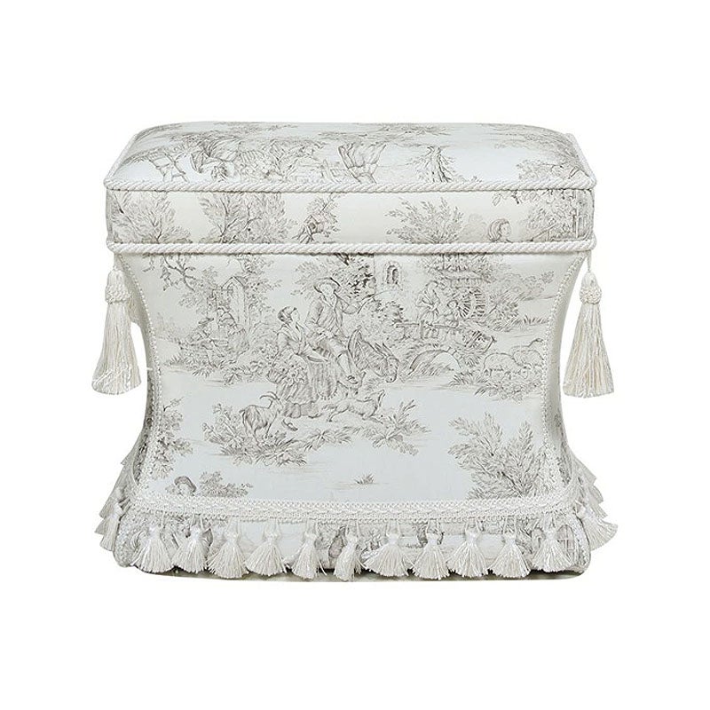 ジェニファーテイラー スツール 薄型 トワルドジュイ柄 Toile de Jouy スツール おしゃれ スツール フランス雑貨