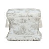 ジェニファーテイラー スツール 薄型 トワルドジュイ柄 Toile de Jouy スツール おしゃれ スツール フランス雑貨