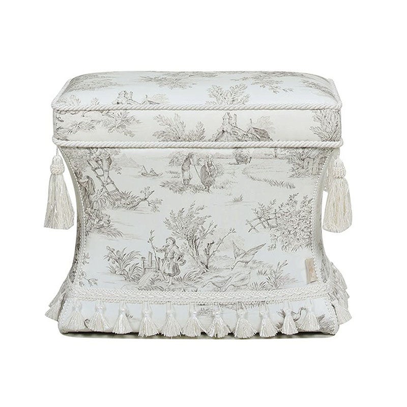 ジェニファーテイラー スツール 薄型 トワルドジュイ柄 Toile de Jouy スツール おしゃれ スツール フランス雑貨