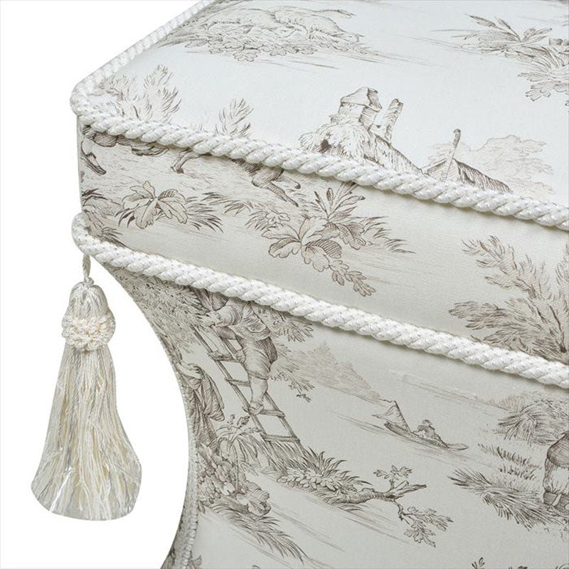 ジェニファーテイラー スツール 薄型 トワルドジュイ柄 Toile de Jouy スツール おしゃれ スツール フランス雑貨