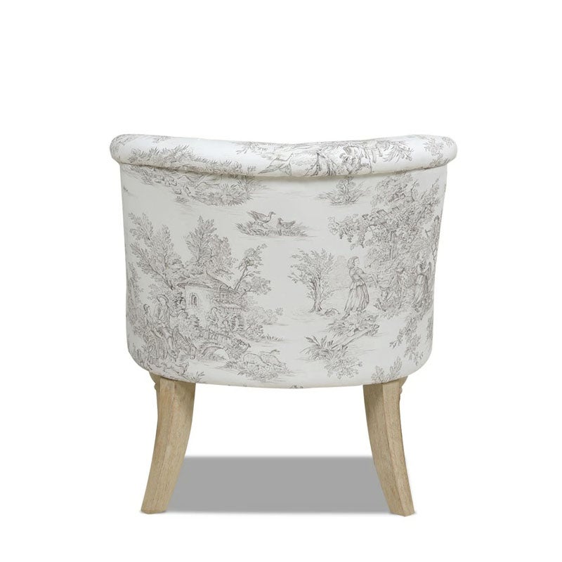 ジェニファーテイラー ラムズゲートチェア 1人掛けソファ トワルドジュイ柄 Toile de Jouy スツール おしゃれ スツール フランス雑貨