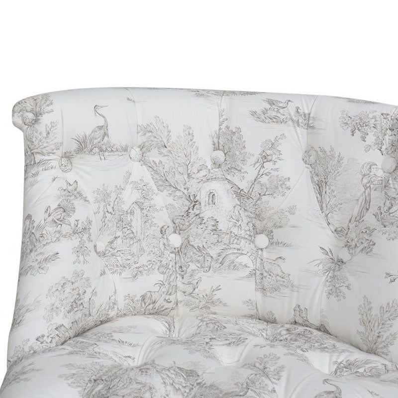 ジェニファーテイラー ラムズゲートチェア 1人掛けソファ トワルドジュイ柄 Toile de Jouy スツール おしゃれ スツール フランス雑貨