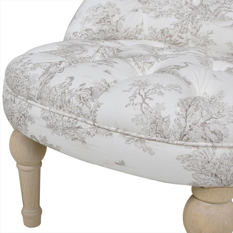 ジェニファーテイラー ラムズゲートチェア 1人掛けソファ トワルドジュイ柄 Toile de Jouy スツール おしゃれ スツール フランス雑貨