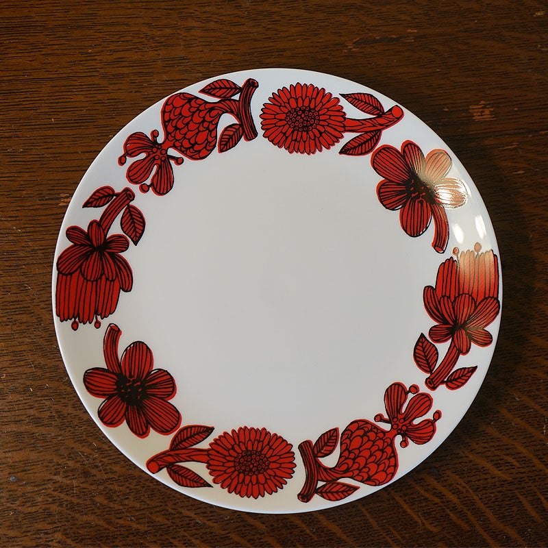 グスタフスベリ Gustavsberg レッドアスター RED ASTER プレート 22cm 復刻版 スウェーデン製 プレート 皿 おしゃれ ミッドセンチュリー