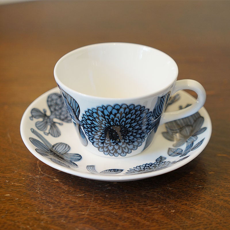 グスタフスベリ Gustavsberg ブルーアスター BLUE ASTER コーヒーカップ＆ソーサー 復刻版 スウェーデン製 プレート 皿 おしゃれ ミッドセンチュリー