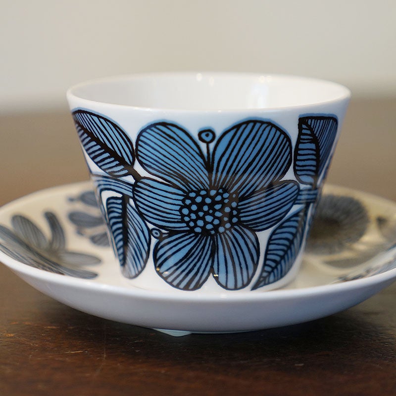 グスタフスベリ Gustavsberg ブルーアスター BLUE ASTER コーヒーカップ＆ソーサー 復刻版 スウェーデン製 プレート 皿 おしゃれ ミッドセンチュリー