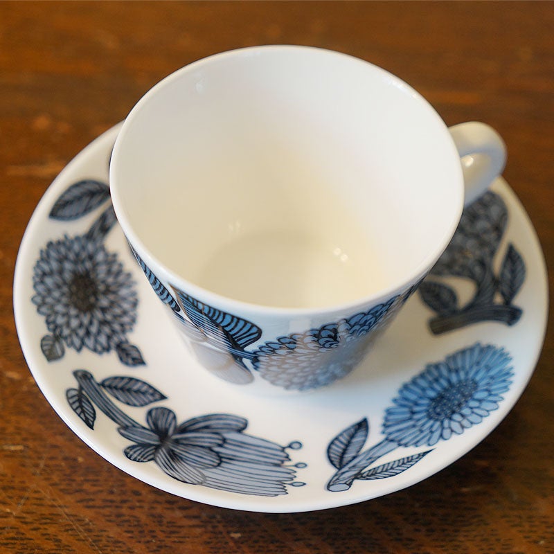 グスタフスベリ Gustavsberg ブルーアスター BLUE ASTER コーヒーカップ＆ソーサー 復刻版 スウェーデン製 プレート 皿 おしゃれ ミッドセンチュリー