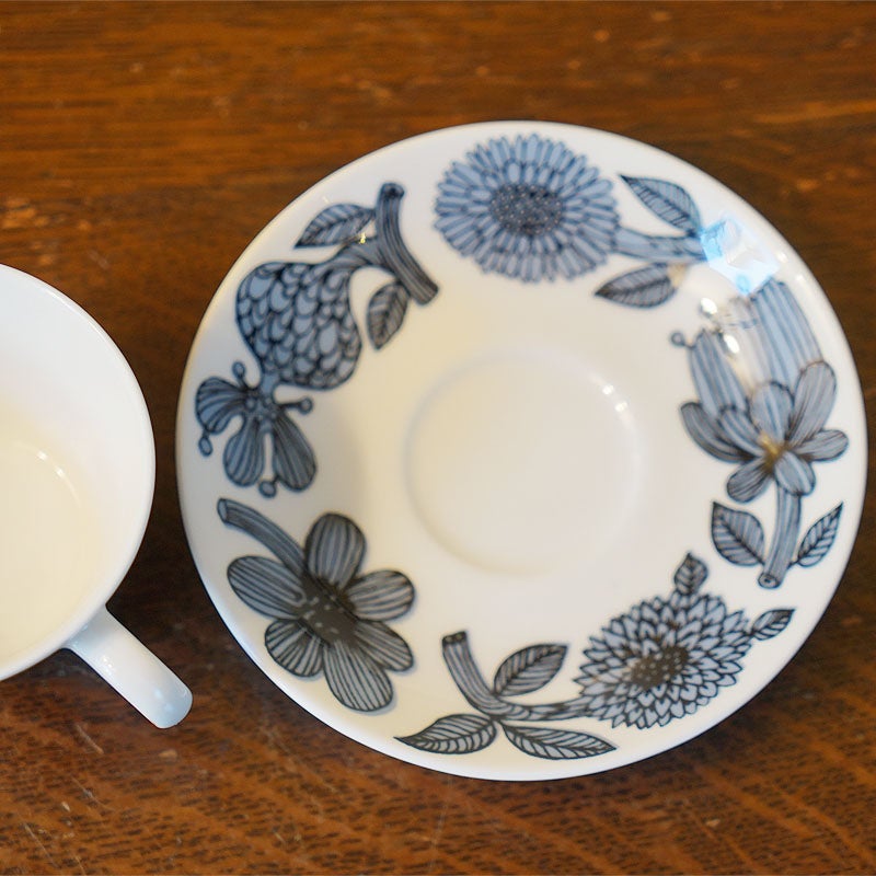 グスタフスベリ Gustavsberg ブルーアスター BLUE ASTER コーヒーカップ＆ソーサー 復刻版 スウェーデン製 プレート 皿 おしゃれ ミッドセンチュリー