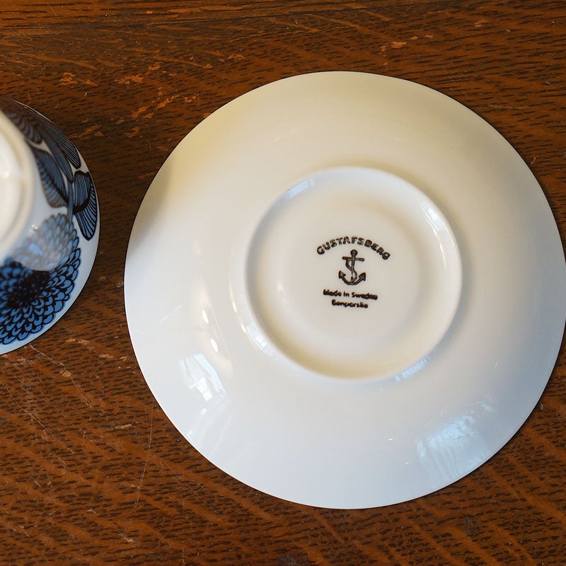グスタフスベリ Gustavsberg ブルーアスター BLUE ASTER コーヒーカップ＆ソーサー 復刻版 スウェーデン製 プレート 皿 おしゃれ ミッドセンチュリー